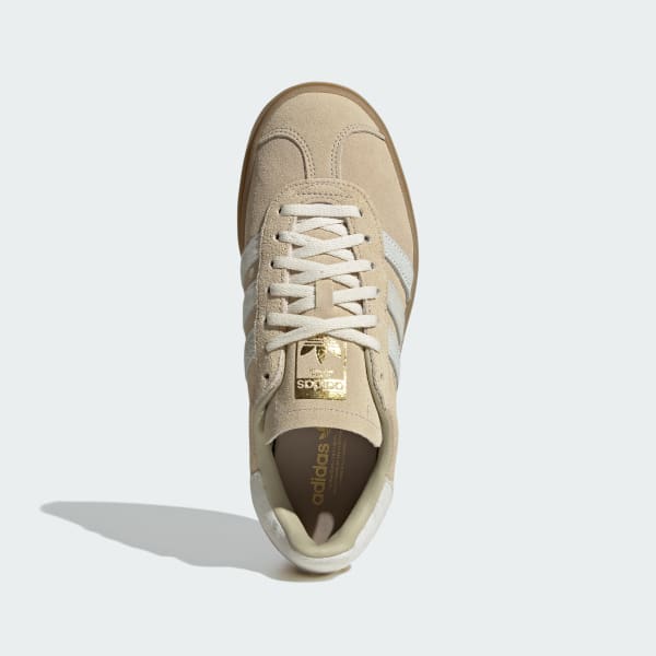 Order (Women) adidas Gazelle Bold Stone Khaki/Cream White/Gold Metallic IH4201
