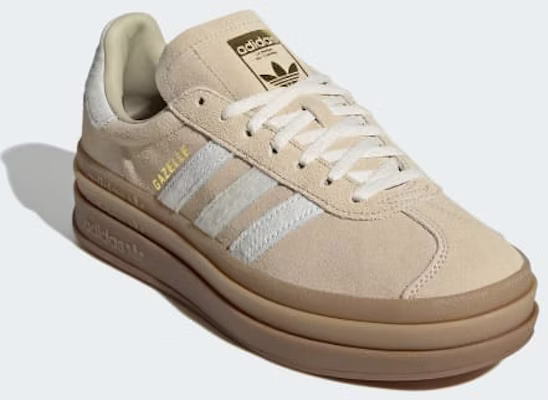 (Women) adidas Gazelle Bold Stone Khaki/Cream White/Gold Metallic IH4201 Shop (Women) adidas Gazelle Bold Stone Khaki/Cream White/Gold Metallic IH4201