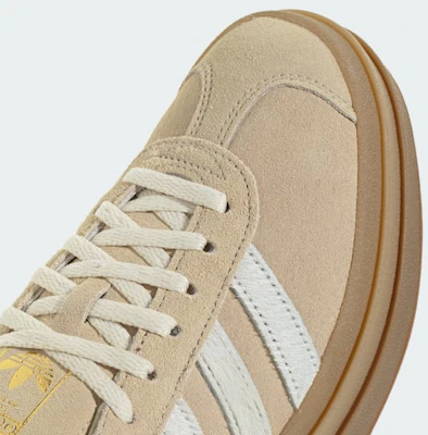 (Women) adidas Gazelle Bold Stone Khaki/Cream White/Gold Metallic IH4201 Cheap (Women) adidas Gazelle Bold Stone Khaki/Cream White/Gold Metallic IH4201