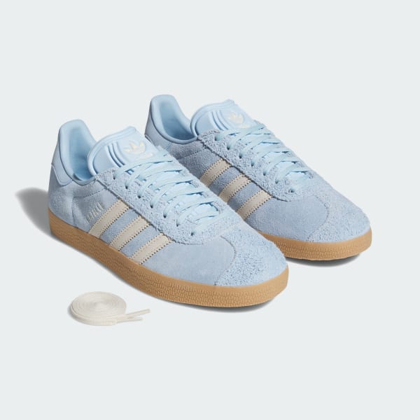 (W) Adidas Gazelle Clear Sky/Cream White/Gum 圖 8