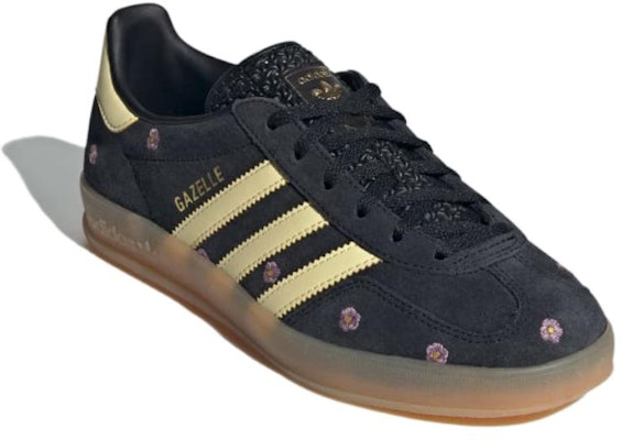 (Women) adidas Gazelle Indoor 'Black Floral Embroidery' IF4490 Lookbook (Women) adidas Gazelle Indoor 'Black Floral Embroidery' IF4490