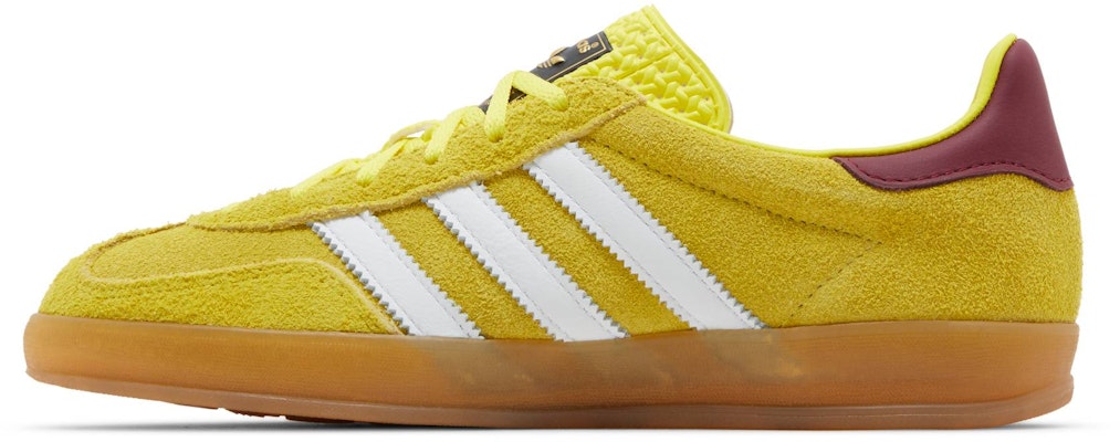 (Women) adidas Gazelle Indoor 'Bright Yellow Burgundy' IE7003 Lookbook (Women) adidas Gazelle Indoor 'Bright Yellow Burgundy' IE7003