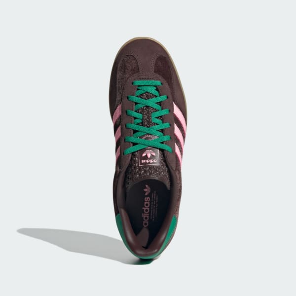 Lookbook (Women) adidas Gazelle Indoor 'Dark Brown Pink Green Velvet' JI2714
