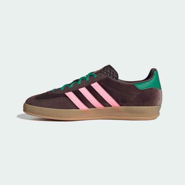 Sizing (Women) adidas Gazelle Indoor 'Dark Brown Pink Green Velvet' JI2714