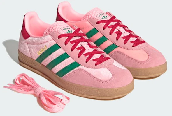 (W) adidas Gazelle Indoor ''Rose Glow et Vert Court'' JI2713 1