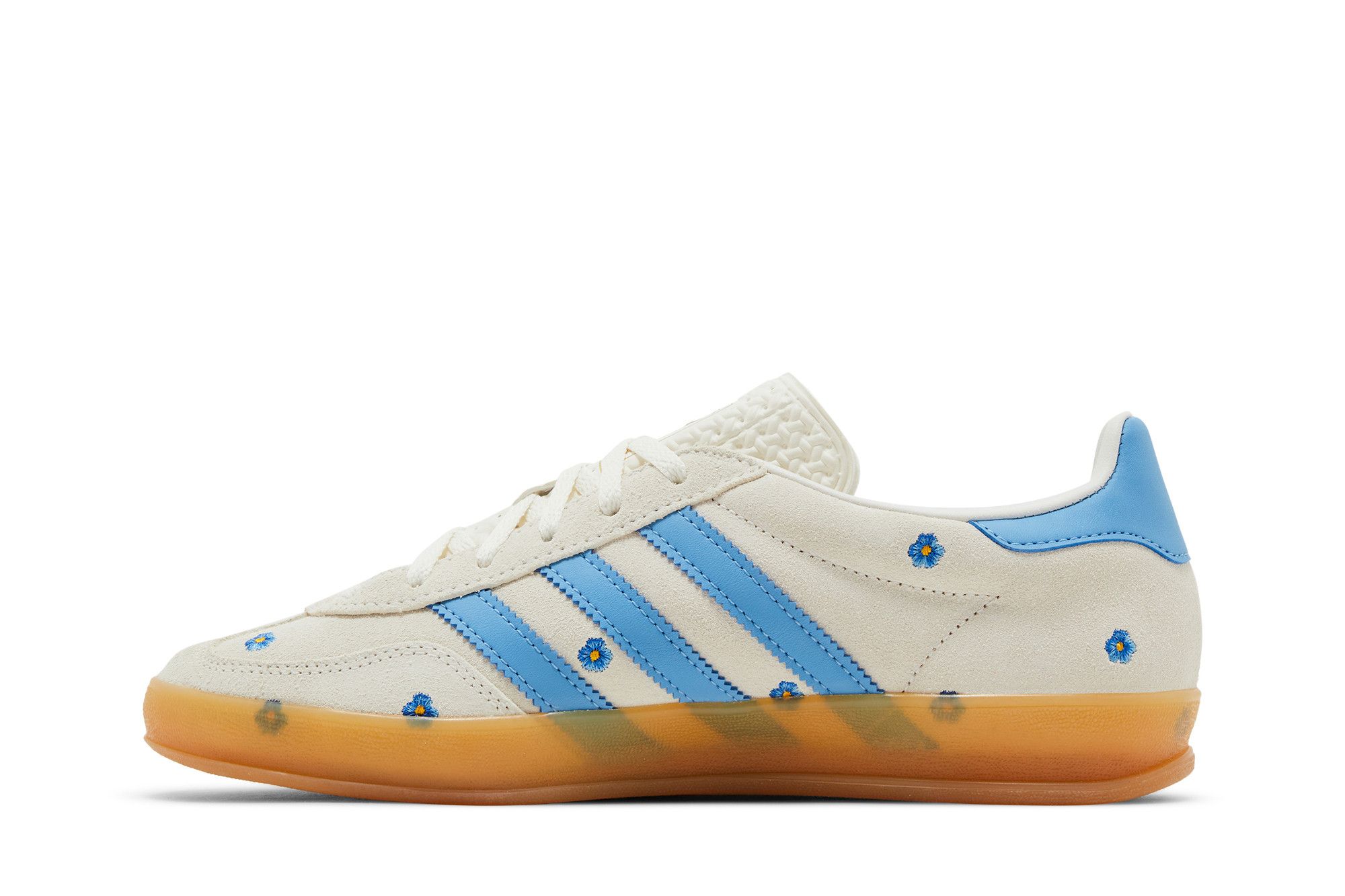 Lookbook 愛迪達 Originals GAZELLE INDOOR “花卉/米色/淺藍色” 防滑耐磨輕便 低筒 板鞋 男女同款 灰色