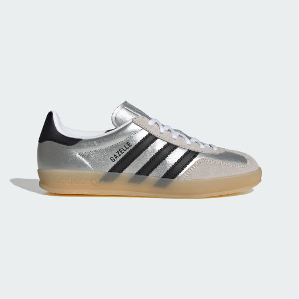 (Women) Adidas Gazelle Indoor Grey One/Core Black/Silver Metallic HP7215