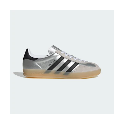 (W) Adidas Gazelle Indoor Grey One/Core Black/Silver Metallic