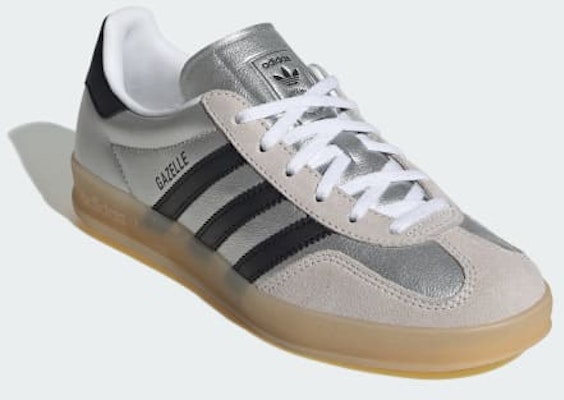(Women) Adidas Gazelle Indoor Grey One/Core Black/Silver Metallic HP7215 Shop (Women) Adidas Gazelle Indoor Grey One/Core Black/Silver Metallic HP7215