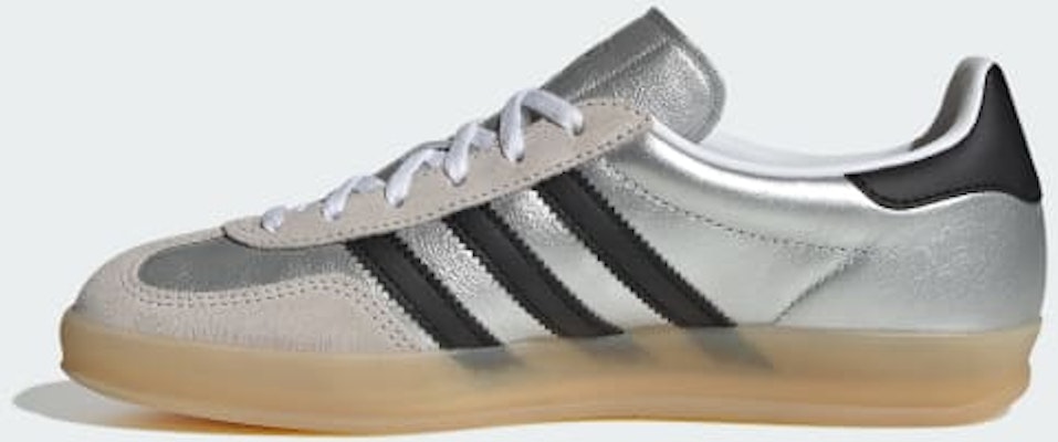 (Women) Adidas Gazelle Indoor Grey One/Core Black/Silver Metallic HP7215 Details for (Women) Adidas Gazelle Indoor Grey One/Core Black/Silver Metallic HP7215