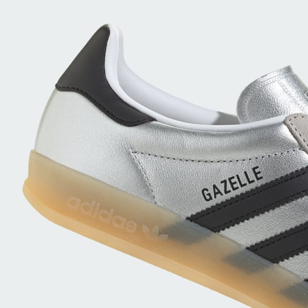 Sizing (W) Adidas Gazelle Indoor Kelabu/Hitam/Perak Metalik HP7215