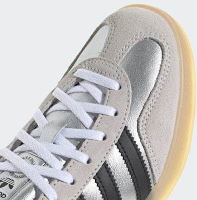 (Women) Adidas Gazelle Indoor Grey One/Core Black/Silver Metallic HP7215 Cheap (Women) Adidas Gazelle Indoor Grey One/Core Black/Silver Metallic HP7215