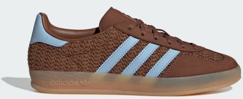 (Women) Adidas Gazelle Indoor Shoes Preloved Brown/Clear Sky/Gum JS1417 (Women) Adidas Gazelle Indoor Shoes Preloved Brown/Clear Sky/Gum JS1417