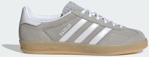(Women) Adidas Gazelle Indoor Sneakers Grey Two/Cloud White/Gum JQ7008 (Women) Adidas Gazelle Indoor Sneakers Grey Two/Cloud White/Gum JQ7008