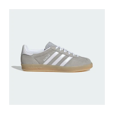 (W) Adidas Gazelle Indoor Sneakers Grey Two/Cloud White/Gum