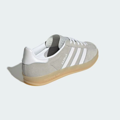 (Women) Adidas Gazelle Indoor Sneakers Grey Two/Cloud White/Gum