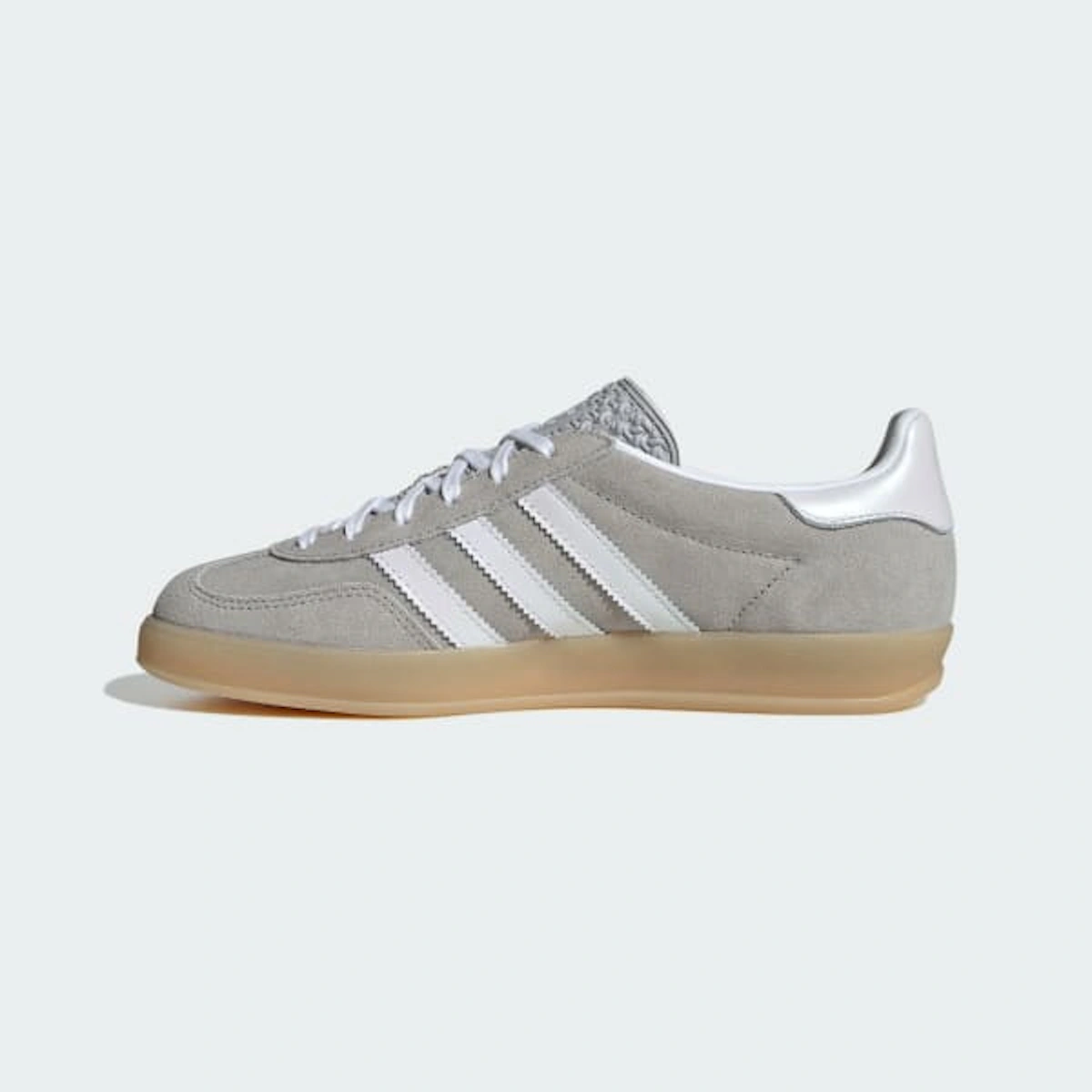 (Women) Adidas Gazelle Indoor Sneakers Grey Two/Cloud White/Gum