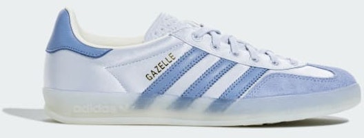 (Women) Adidas Gazelle Indoor Sneakers Halo Blue/Ambient Sky/Gum JI2711 (Women) Adidas Gazelle Indoor Sneakers Halo Blue/Ambient Sky/Gum JI2711