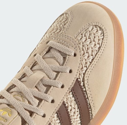 (Women) Adidas Gazelle Indoor Sneakers Sand Strata/Preloved Brown/Gum JS1418 2
