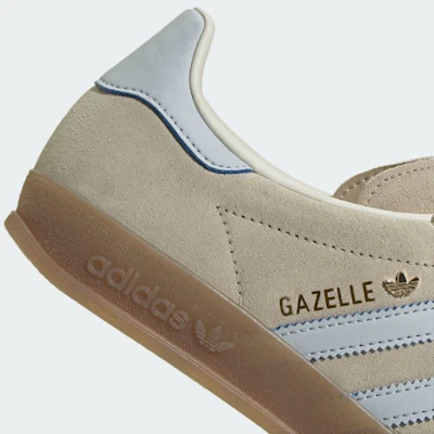(W) 아디다스 가젤 인도어 스니커즈 원더 베이지/헤일로 블루/검 색상 JR2432 3