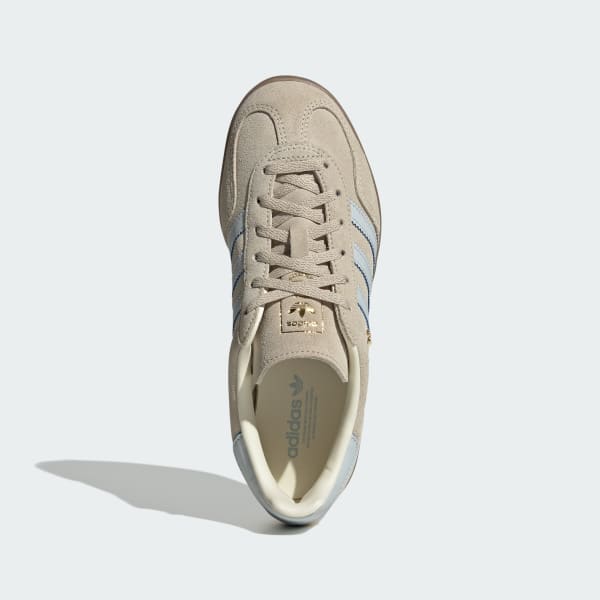 Shop (W) adidas Gazelle Indoor Wonder Beige/Halo Blue/Gum Sneakers Pria Wanita JR2432