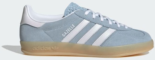 (Women) Adidas Gazelle Indoor Wonder Blue/Cloud White/Gum JQ7009 (Women) Adidas Gazelle Indoor Wonder Blue/Cloud White/Gum JQ7009