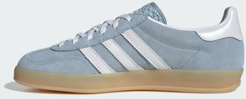 (Women) Adidas Gazelle Indoor Wonder Blue/Cloud White/Gum JQ7009 Details for (Women) Adidas Gazelle Indoor Wonder Blue/Cloud White/Gum JQ7009
