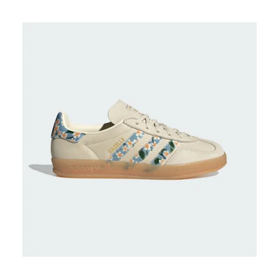 (W) Adidas Gazelle Indoor Liberty London Cream White/Gold Metallic/Tactile Blue