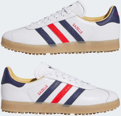 (W) Adidas Gazelle 無釘高爾夫鞋 雲白/深藍/紅 JP7705 Sizing (W) Adidas Gazelle 無釘高爾夫鞋 雲白/深藍/紅 JP7705
