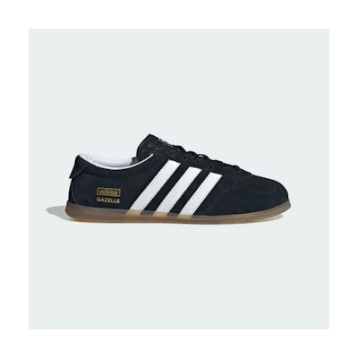 (W) Adidas Gazelle Low Pro Shoes Core Black/Cloud White/Gum