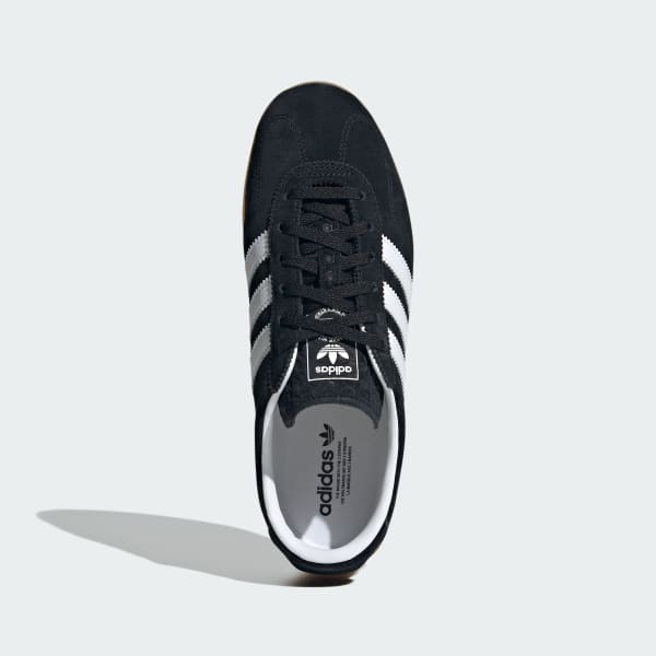 (W) Adidas Gazelle Low Pro Shoes Core Black/Cloud White/Gum 圖 3