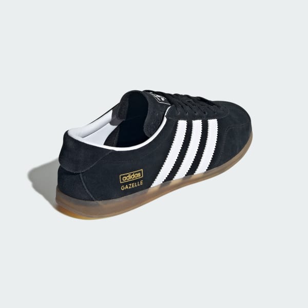 (W) Adidas Gazelle Low Pro Shoes Core Black/Cloud White/Gum 圖 6