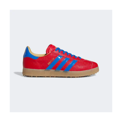 (W) Adidas Gazelle Lux Spikeless Golf Shoes Better Scarlet/Blue Bird/Gum