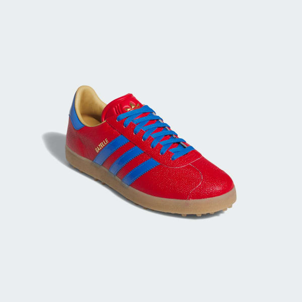 Shop (W) Adidas Gazelle Lux Spikeless Golf Better Scarlet/Biru Bird/Gum JQ7720
