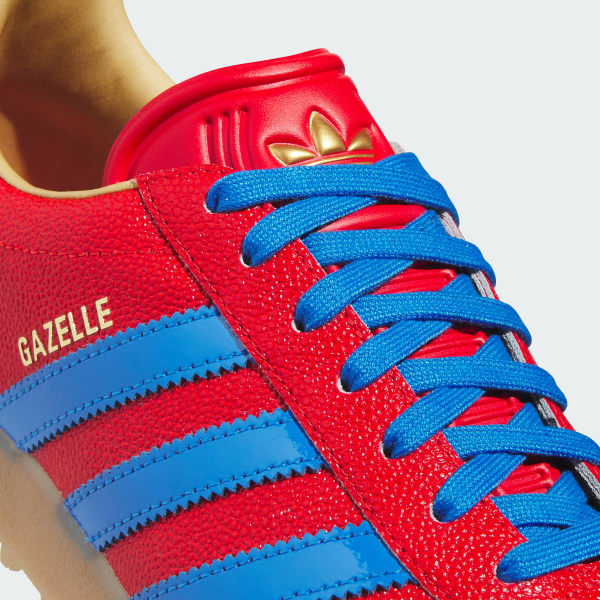 Cheap (W) Adidas Gazelle Lux Spikeless Golf Better Scarlet/Biru Bird/Gum JQ7720