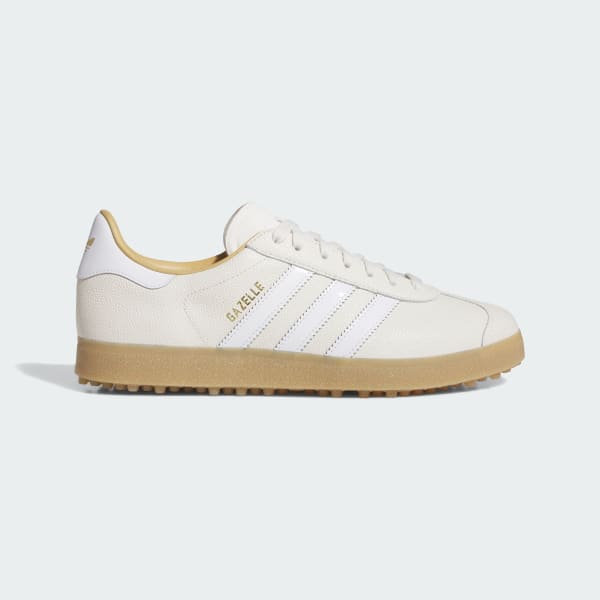 Adidas Gazelle Luxe Spikeless Golf Shoes Chalk White/Cloud White/Gum JI4156