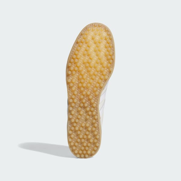 Lookbook 阿迪达斯 Gazelle Luxe 无钉高尔夫鞋 白色/云白/棕色 JI4156