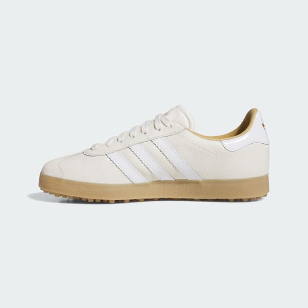 Details for 阿迪达斯 Gazelle Luxe 无钉高尔夫鞋 白色/云白/棕色 JI4156