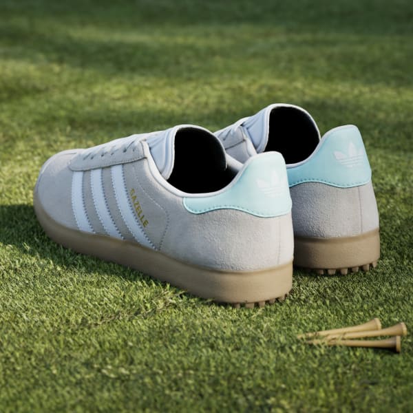 Sizing (W) 阿迪达斯 Gazelle 无钉高尔夫鞋 白色/薄荷绿 HP7075
