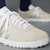 (Women) Adidas Gazelle Spikeless Golf Shoes Crystal White/Silver Metallic/Grey Two JI3942