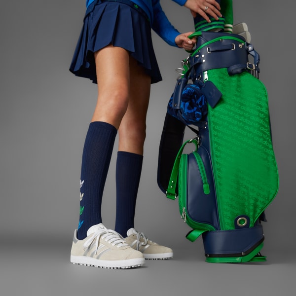 Cheap (W) Adidas Gazelle 無釘高爾夫鞋 白水晶/銀色金屬/灰色二號 JI3942