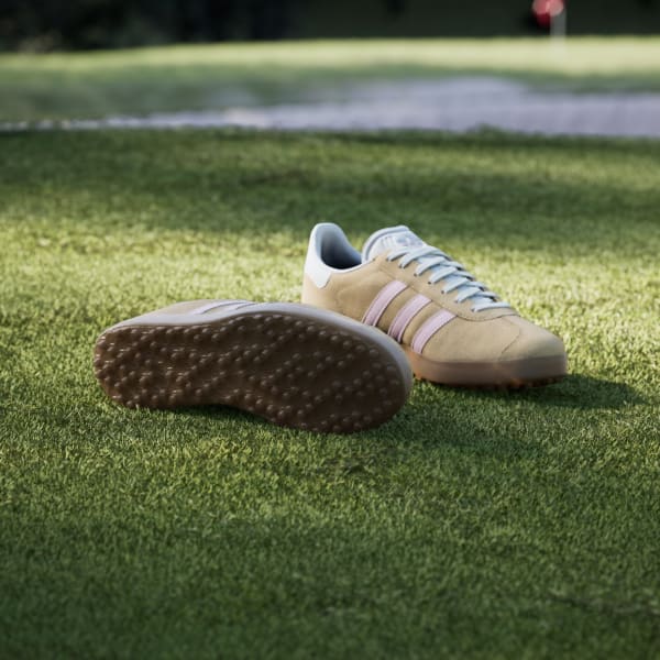 Purchase (Women) Adidas Gazelle Spikeless Golf Shoes Ice Tangerine/Clear Pink/Cloud White JR4471