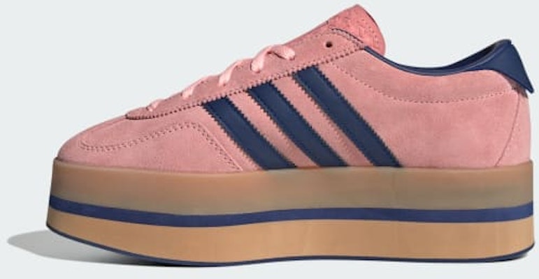 (Women) Adidas Gazelle Stack Glow Pink/Victory Blue/Gum JS3926 Details for (Women) Adidas Gazelle Stack Glow Pink/Victory Blue/Gum JS3926