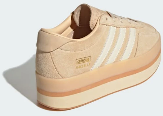 (W) Adidas Gazelle Stack Sand Strata/Gum/Putih Cream JQ7666 Details for (W) Adidas Gazelle Stack Sand Strata/Gum/Putih Cream JQ7666