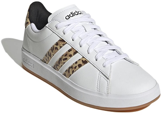 adidas neo Grand Court 2.0 耐磨防滑休閒板鞋 女款 白色豹紋 Lookbook adidas neo Grand Court 2.0 耐磨防滑休閒板鞋 女款 白色豹紋
