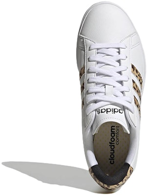 adidas neo Grand Court 2.0 耐磨防滑休閒板鞋 女款 白色豹紋 Purchase adidas neo Grand Court 2.0 耐磨防滑休閒板鞋 女款 白色豹紋