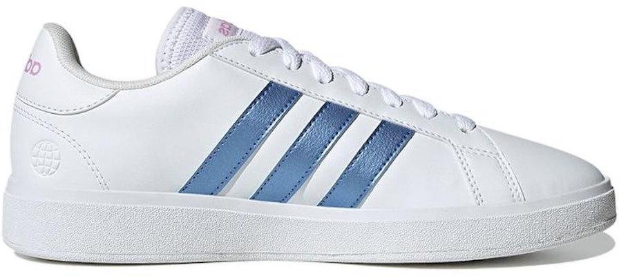 (Women) Adidas Grand Court 2.0 Shoes 'White Metallic Blue' HP2591 Order (Women) Adidas Grand Court 2.0 Shoes 'White Metallic Blue' HP2591