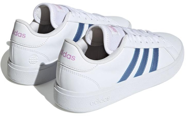 (Women) Adidas Grand Court 2.0 Shoes 'White Metallic Blue' HP2591 Shop (Women) Adidas Grand Court 2.0 Shoes 'White Metallic Blue' HP2591