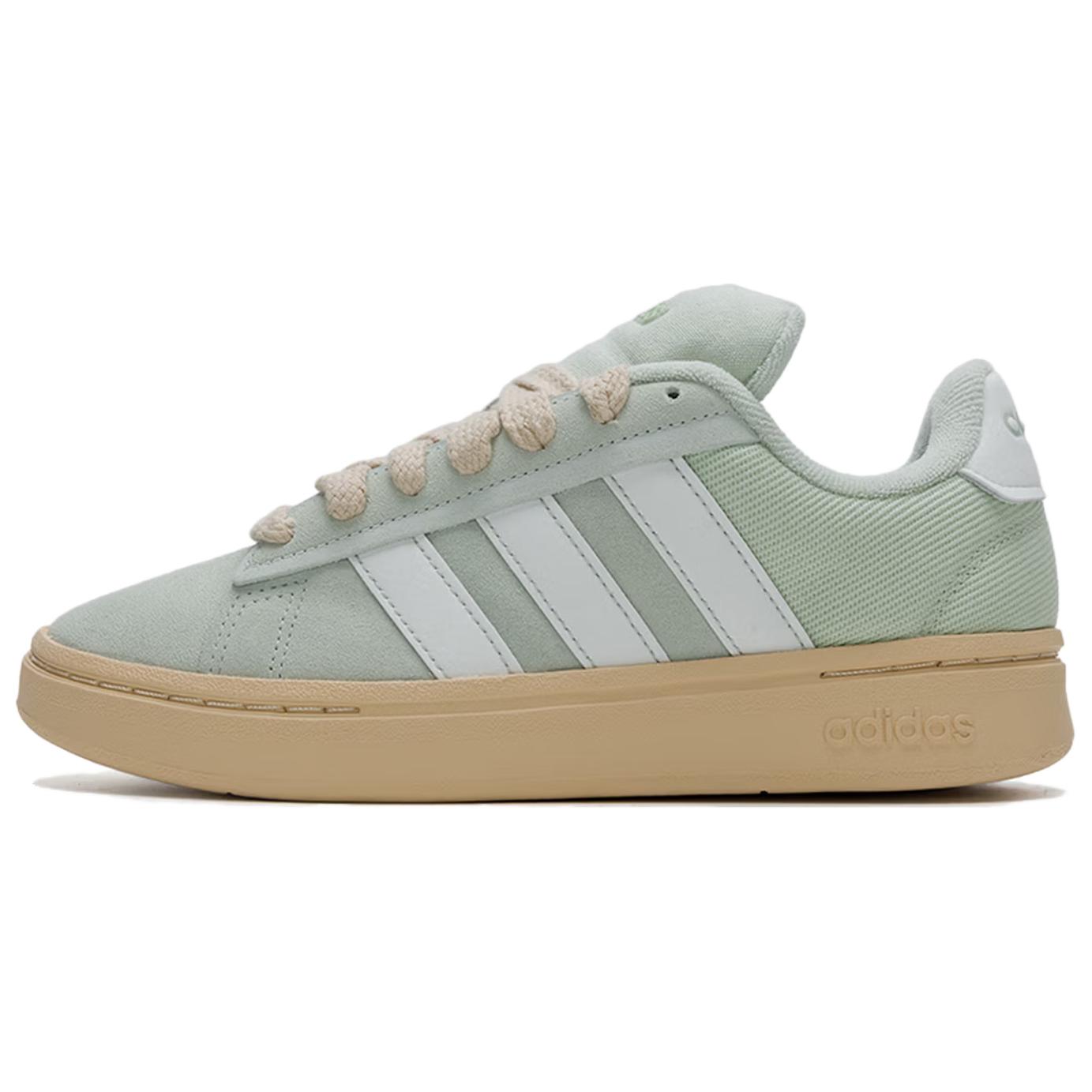 (Women) adidas Grand Court Alpha Low-Top Sneakers Light Green Casual Comfort IH1350