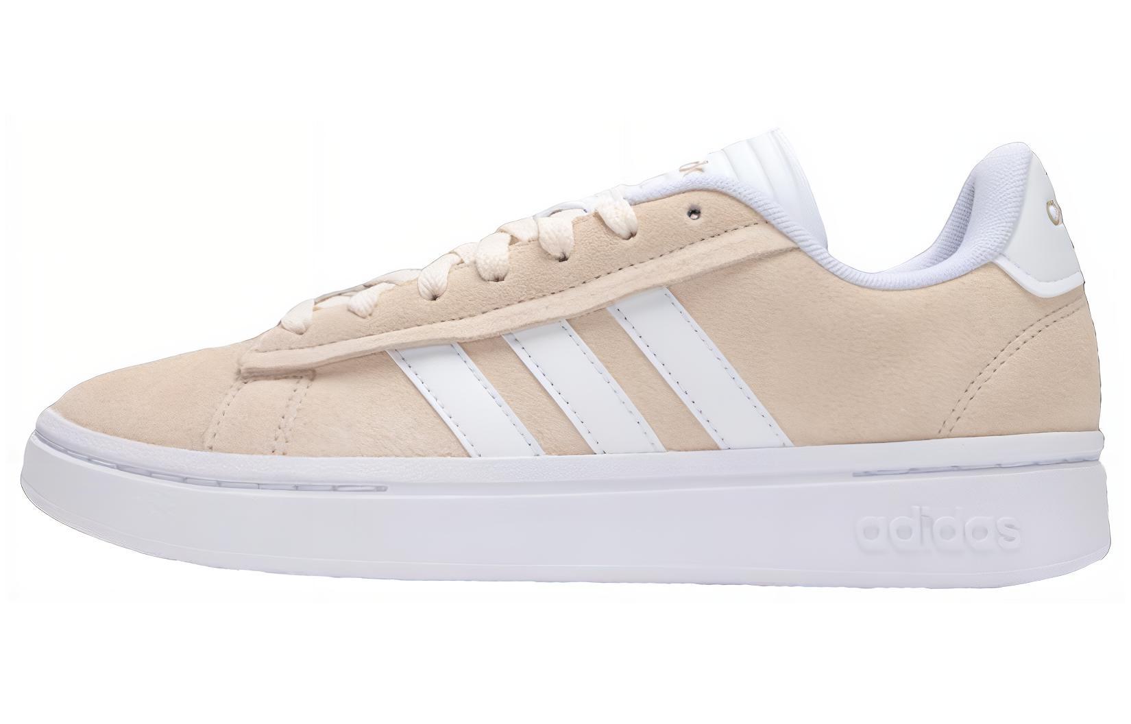 (Women) adidas Grand Court Alpha Tennis Shoes Beige Comfort & Durable Low-Top. IH0855